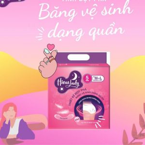 Băng vệ sinh dạng quần HARULADY size M-L ,size L-XL gói 5c