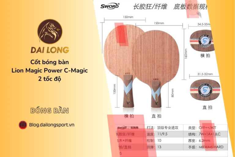 Cốt bóng bàn Lion Magic Power C-Magic 2 tốc độ