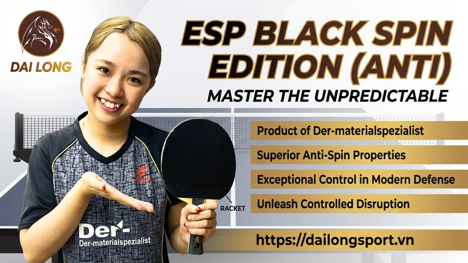 Mặt Vợt Bóng Bàn ESP BlackSpin Edition (Anti) Der Materialspezialist – Đánh Giá Chi Tiết & Thông Tin Mua Hàng Tại Việt Nam