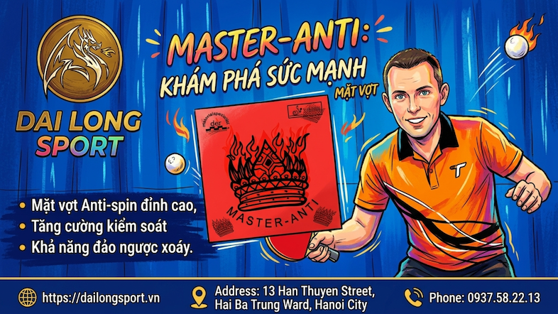 Thông Tin Về Mặt Vợt Bóng Bàn Der Materialspezialist Master-Anti (Anti) mới nhất năm 2026