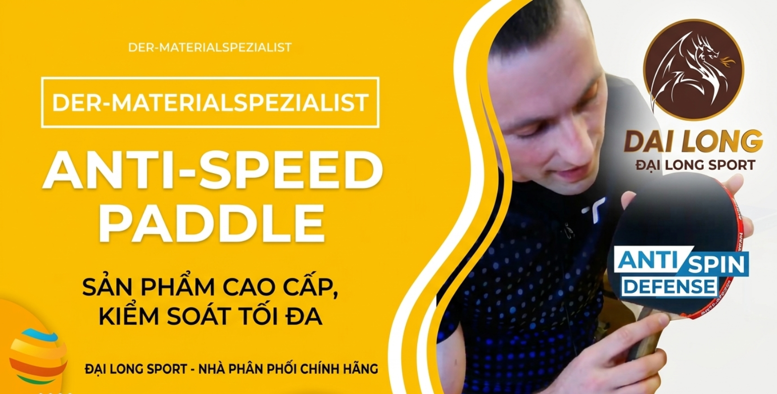 Mặt Vợt Bóng Bàn Anti-Speed Der Materialspezialist