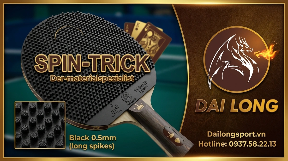 Đánh Giá Siêu Phẩm Mặt Vợt Bóng Bàn Gai Dài Barna Original SpinTrick: Sự Kết Hợp Lịch Sử Của 4 Huyền Thoại