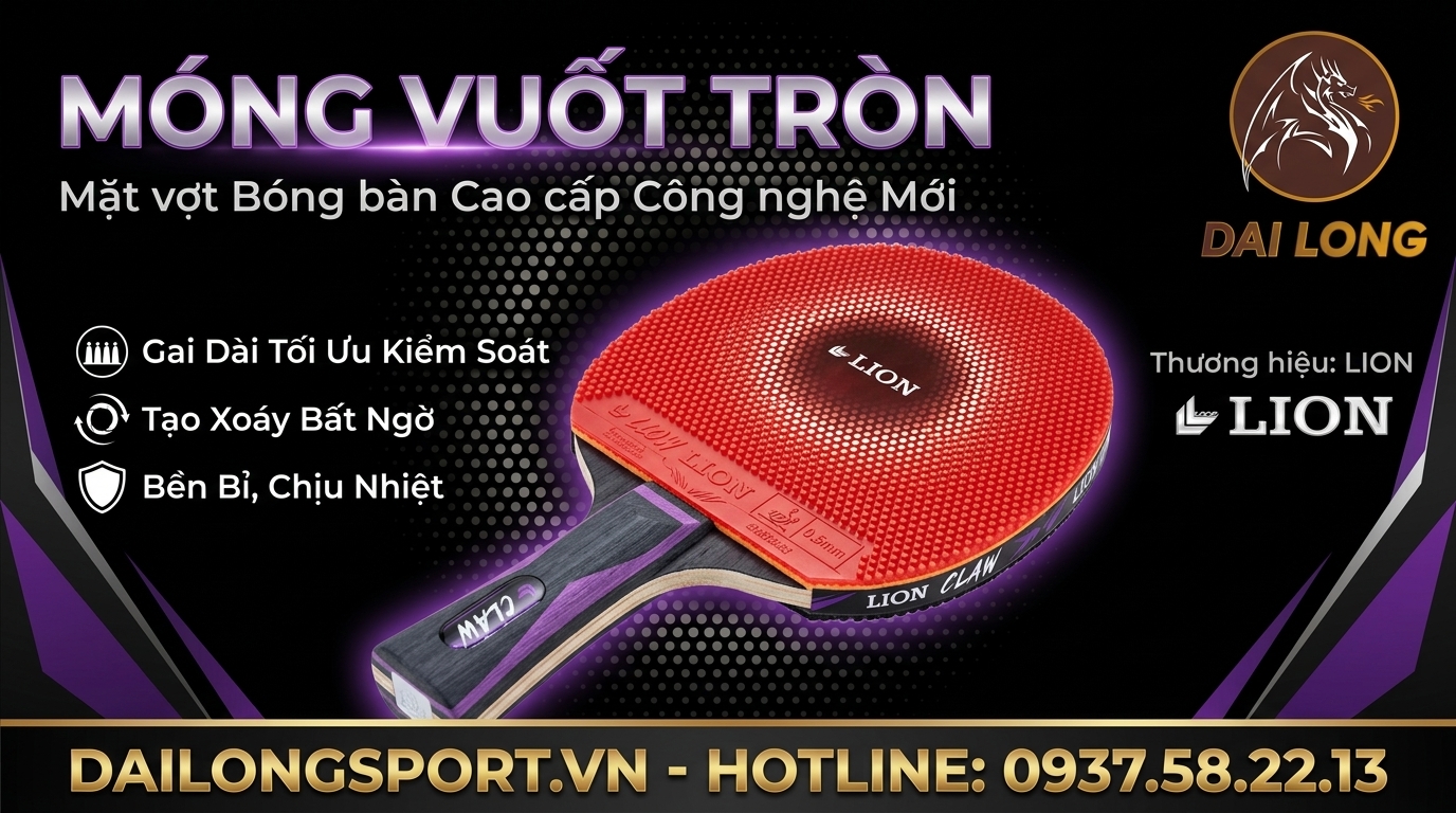 Mặt Vợt Bóng Bàn Lion Claw Đầu Tròn