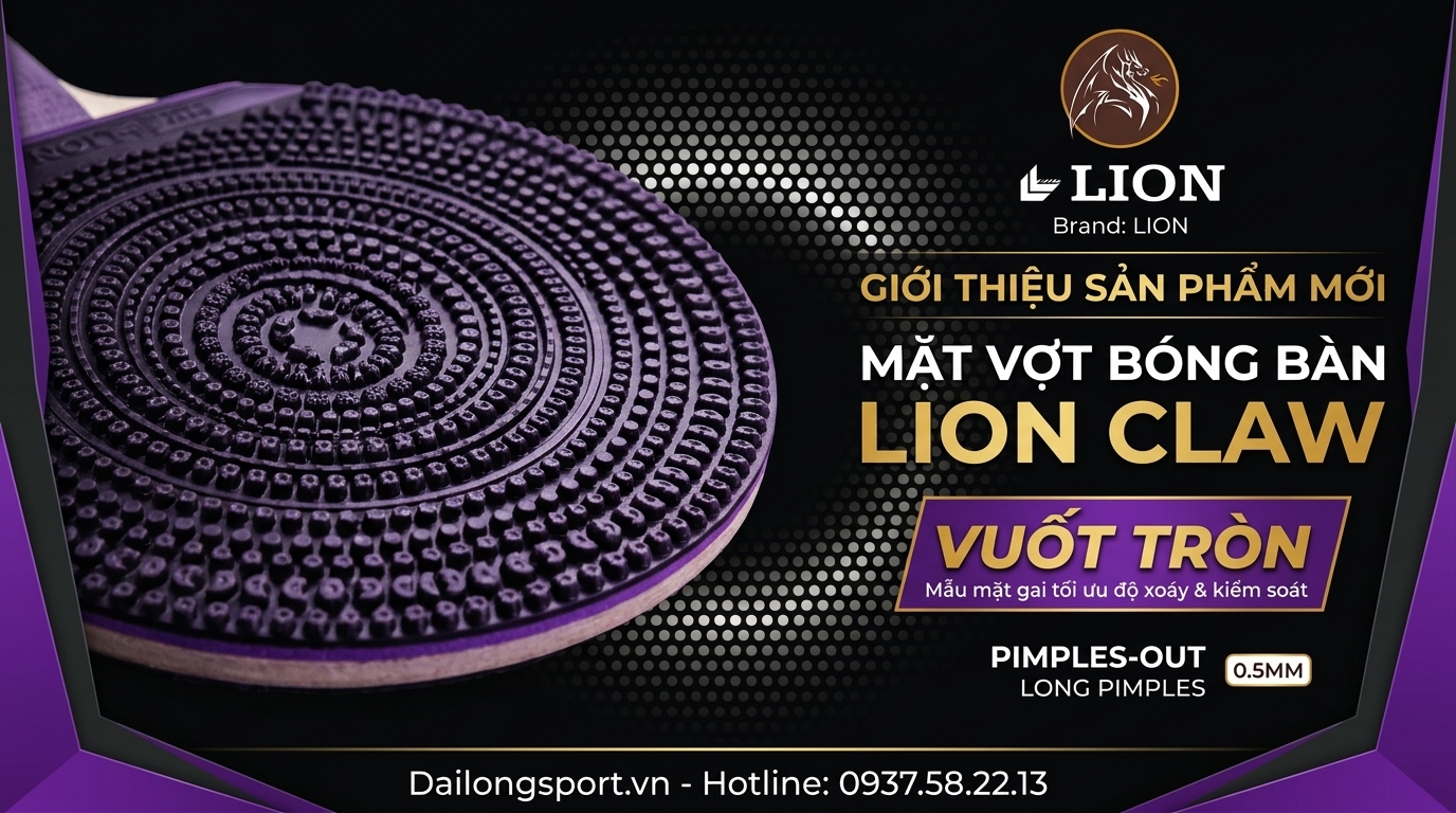 Mặt Vợt Bóng Bàn Lion Claw Đầu Tròn