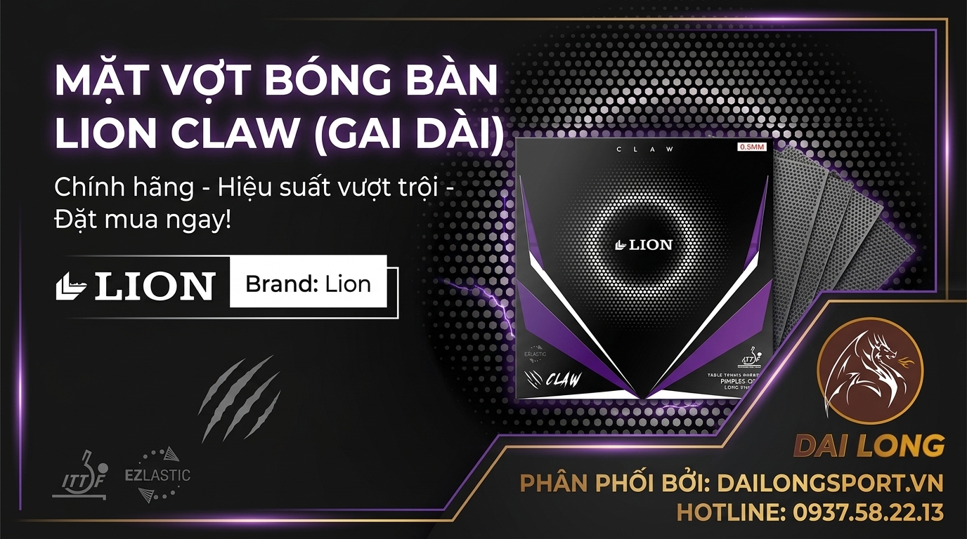 Mặt Vợt Bóng Bàn Lion Claw OX (Gai Dài)