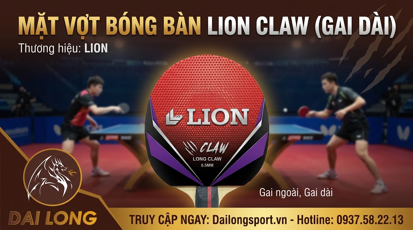Mặt Vợt Bóng Bàn Lion Claw OX (Gai Dài)