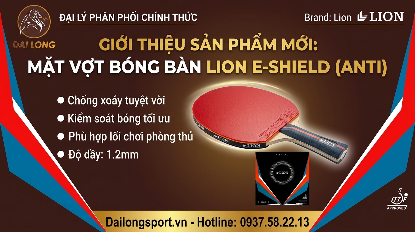 Mặt Vợt Bóng Bàn Lion E-Shield (Anti)