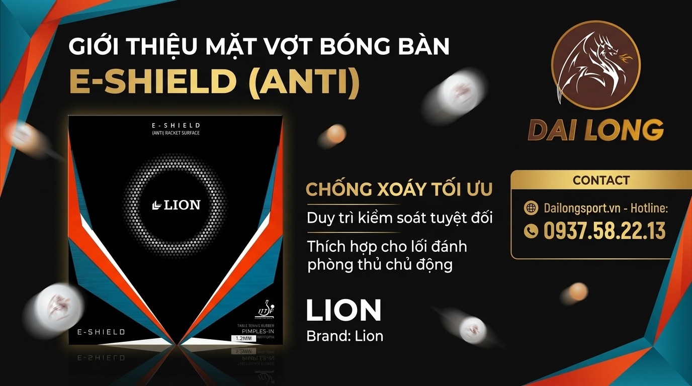 Mặt Vợt Bóng Bàn Lion E-Shield (Anti)