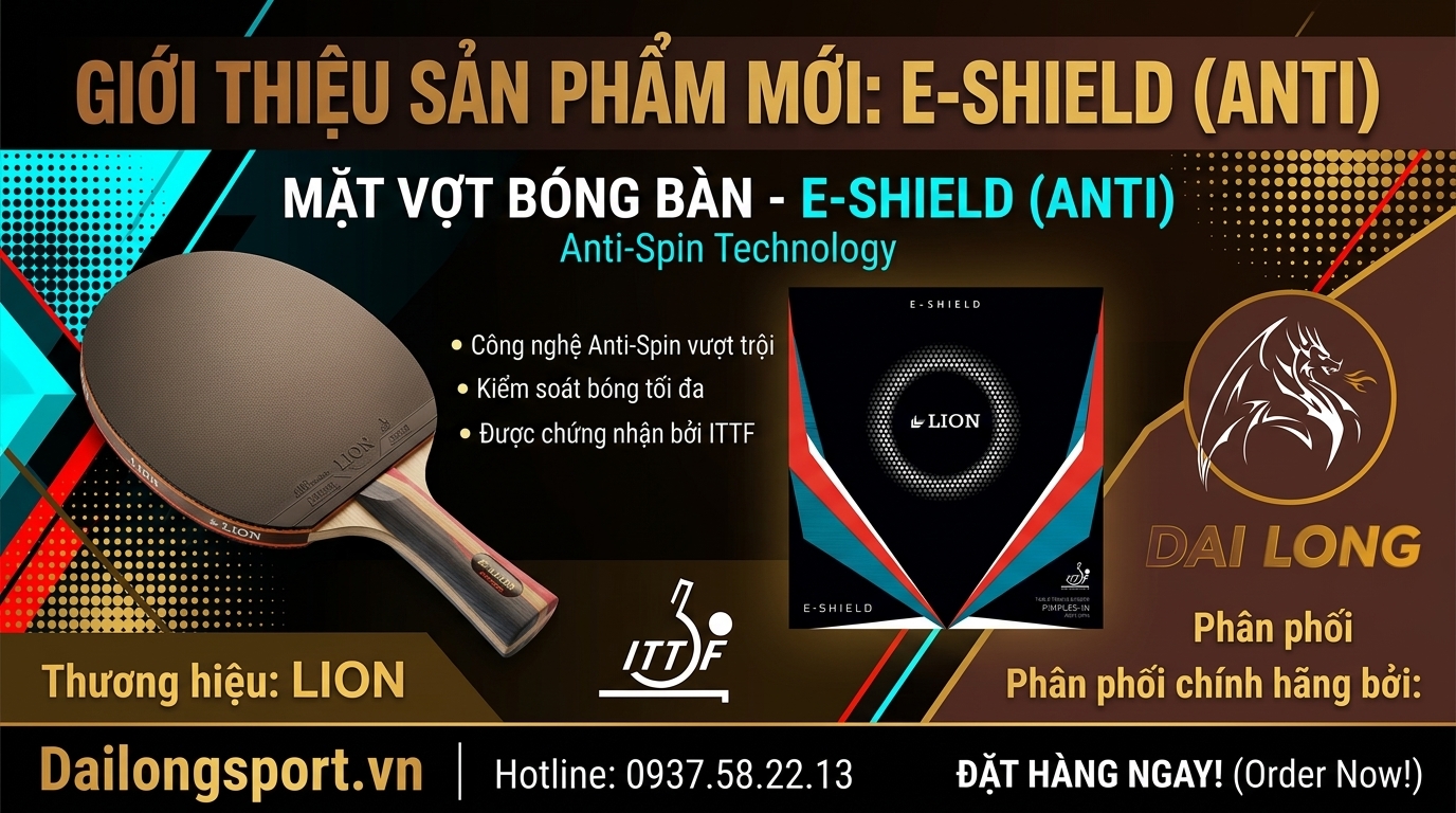Mặt Vợt Bóng Bàn Lion E-Shield (Anti)