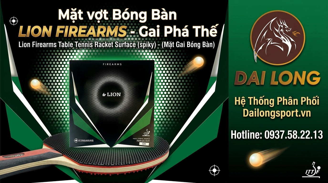 Mặt Vợt Bóng Bàn Lion Firearms (Gai Công)