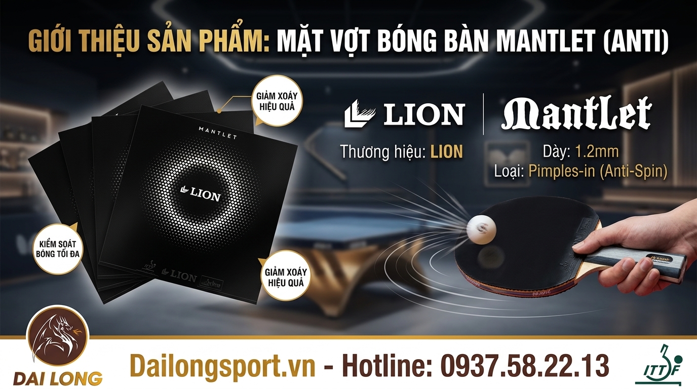 Mặt Vợt Bóng Bàn Lion Mantlet (Anti)