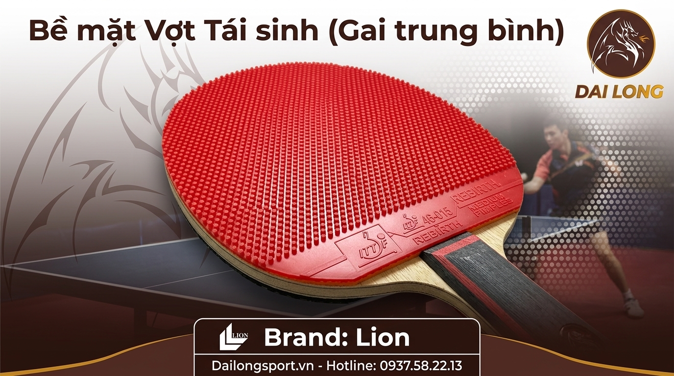Mặt Vợt Bóng Bàn Lion Trapper (Gai Dài)