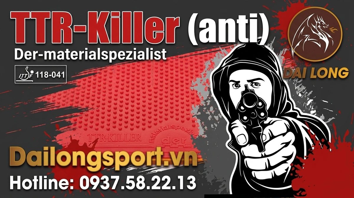 Mặt Vợt Bóng Bàn TTR-Killer (Anti) – Vũ Khí Hủy Diệt Điểm Số Đỉnh Cao Từ Der-materialspezialist