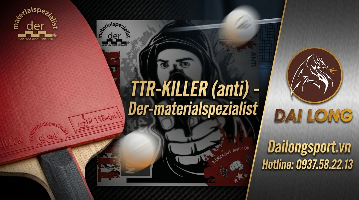 Mặt Vợt Bóng Bàn TTR-Killer (Anti) – Vũ Khí Hủy Diệt Điểm Số Đỉnh Cao Từ Der-materialspezialist
