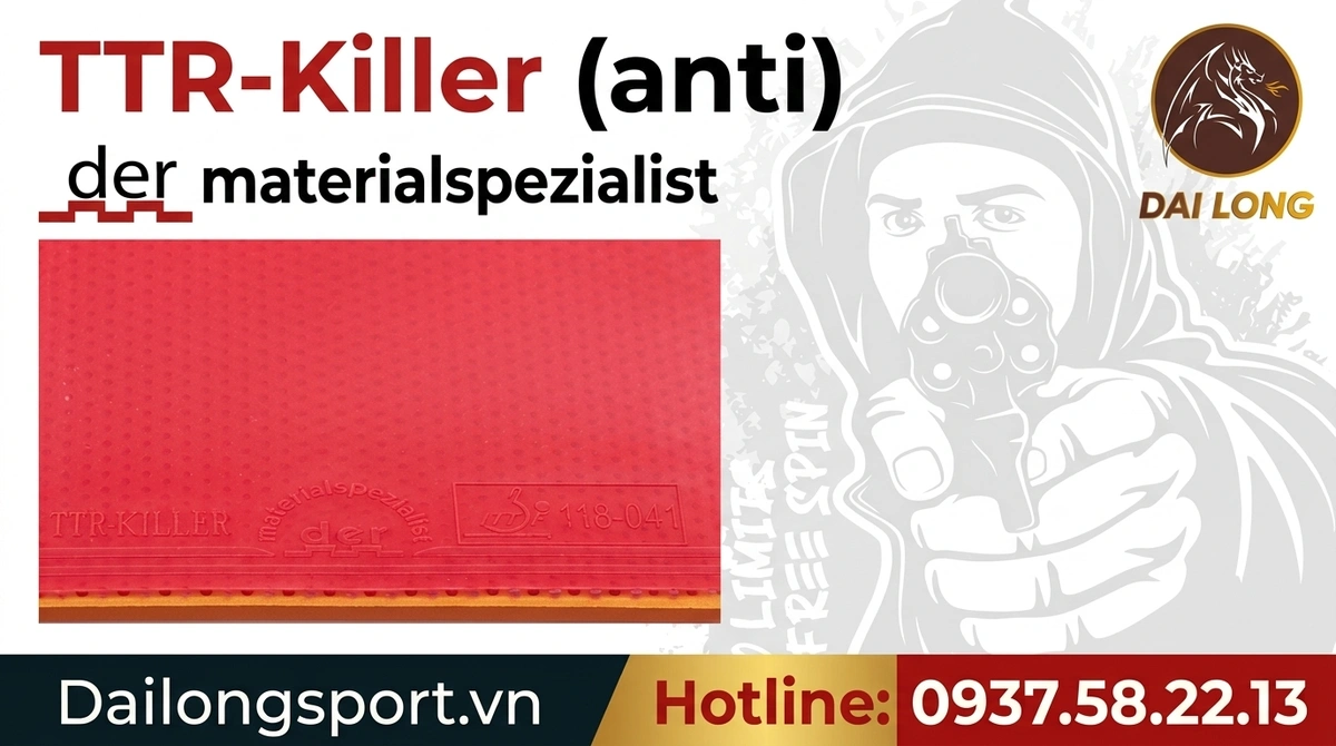 Mặt Vợt Bóng Bàn TTR-Killer (Anti) – Vũ Khí Hủy Diệt Điểm Số Đỉnh Cao Từ Der-materialspezialist