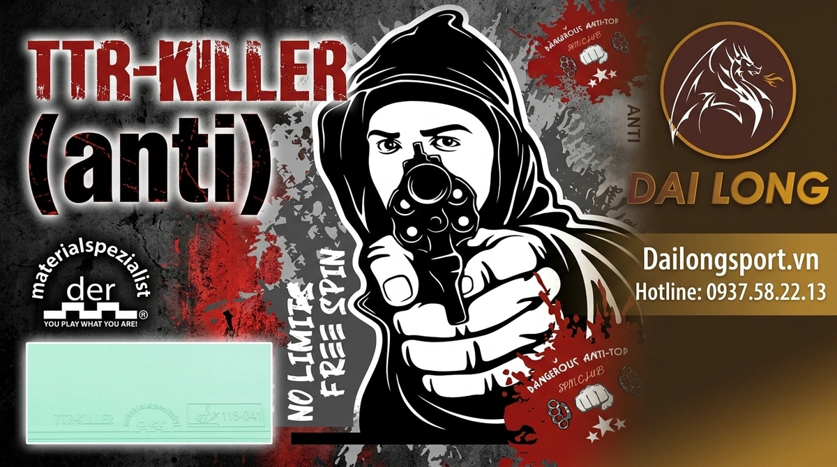 Mặt Vợt Bóng Bàn TTR-Killer (Anti) – Vũ Khí Hủy Diệt Điểm Số Đỉnh Cao Từ Der-materialspezialist