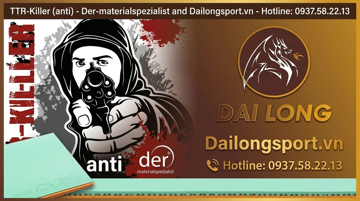 Mặt Vợt Bóng Bàn TTR-Killer (Anti) – Vũ Khí Hủy Diệt Điểm Số Đỉnh Cao Từ Der-materialspezialist