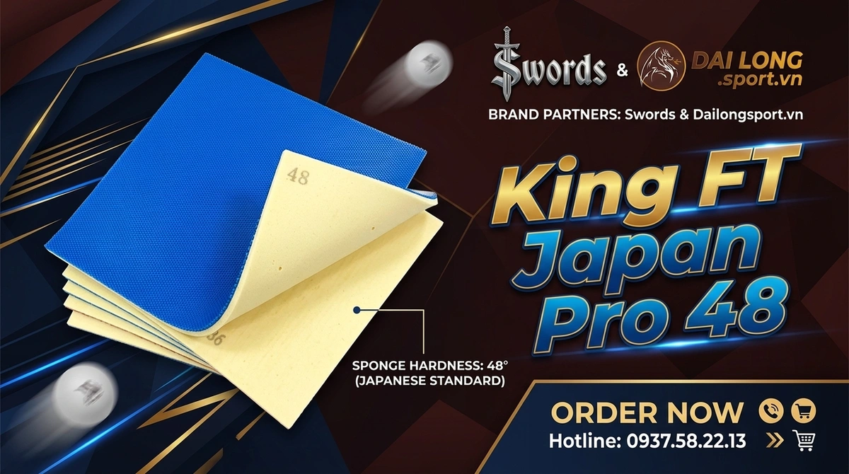 Mặt Vợt Bóng Bàn Sword King FT Japan Pro 48