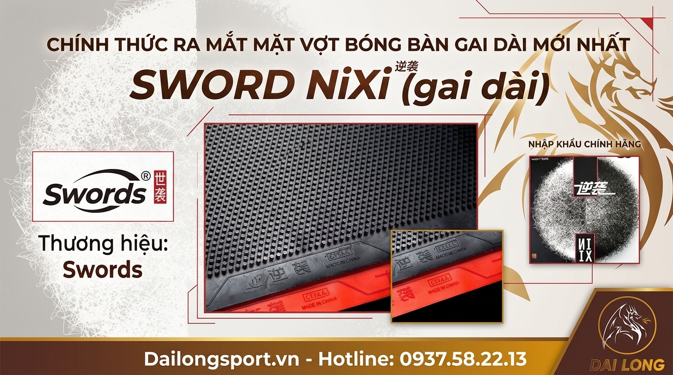 Mặt Vợt Bóng Bàn Sword NiXi (Gai Dài)