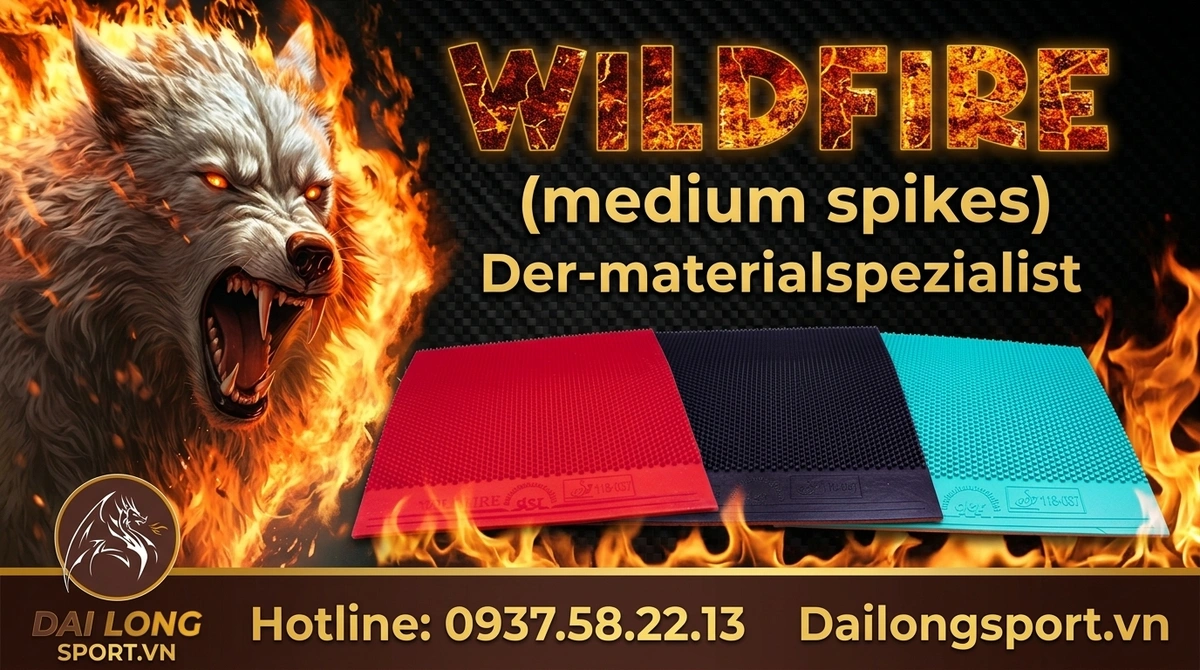 Mặt Vợt Bóng Bàn Wildfire (Gai Trung)