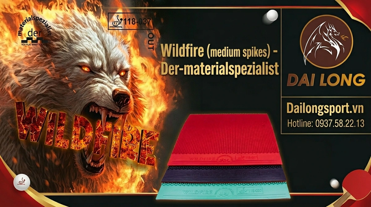 Mặt Vợt Bóng Bàn Wildfire (Gai Trung)