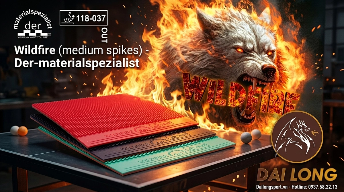 Mặt Vợt Bóng Bàn Wildfire (Gai Trung)