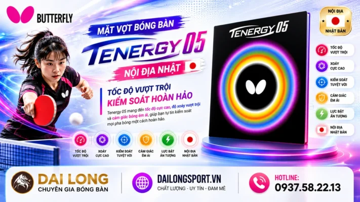 Giải Mã Huyền Thoại Mặt Vợt Bóng Bàn Tenergy 05 Nội Địa Nhật: Tiêu Chuẩn Vàng Của Độ Xoáy