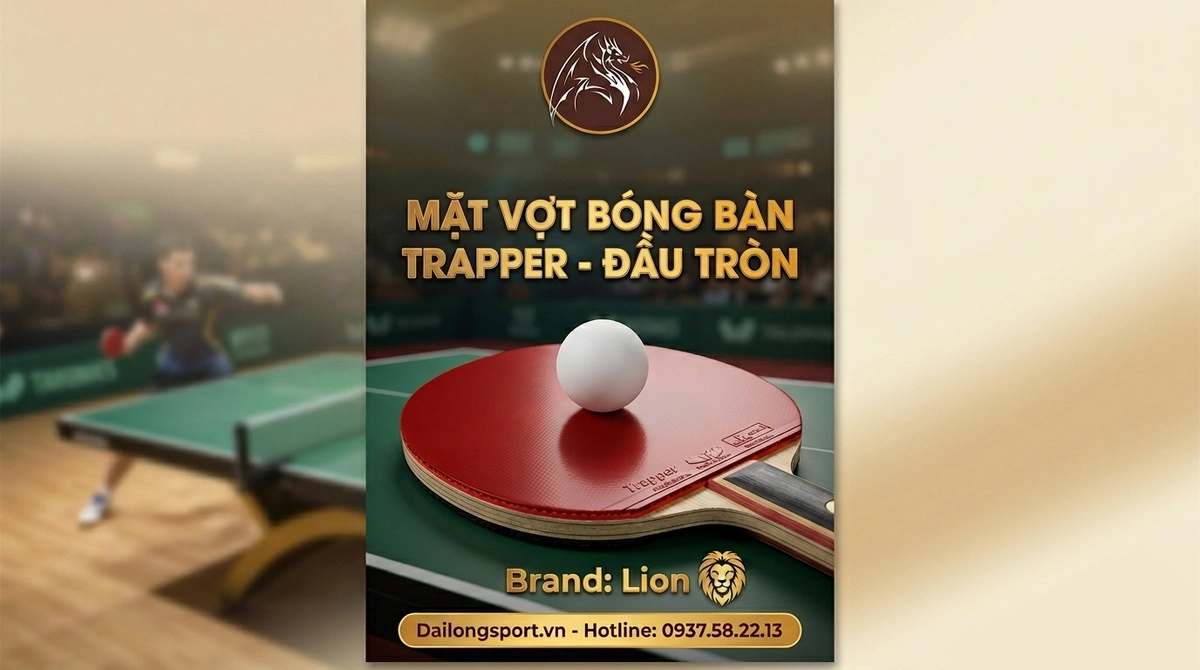 Mặt vợt bóng bàn Trapper đầu tròn