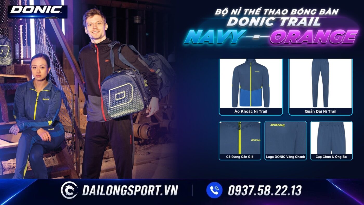 Bộ Nỉ Thể Thao DONIC Trail Chính Hãng Khởi Động Bóng Bàn