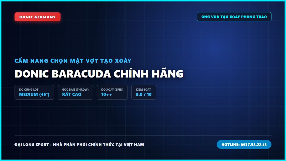 DONIC BARACUDA CHÍNH HÃNG