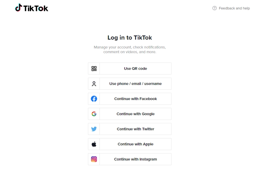 Cách 1 - Đăng ký bằng tài khoản TikTok của bạn