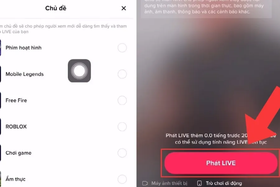 live TikTok chơi game