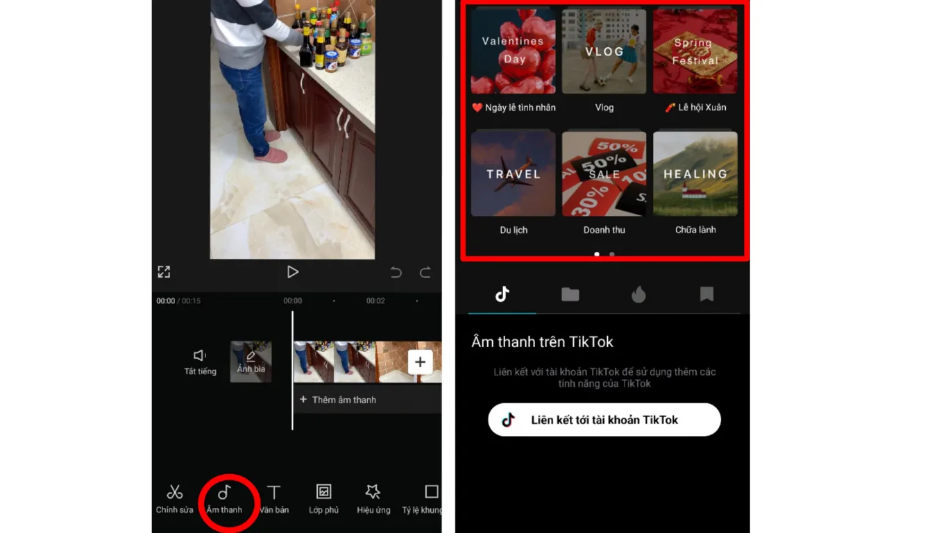 Quy trình đồng bộ hóa âm thanh vào video TikTok bằng CapCut
