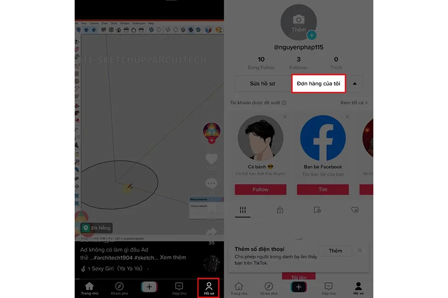cach de lay voucher freeship extra tiktok that de dang 3 Vào Đơn hàng của tôi