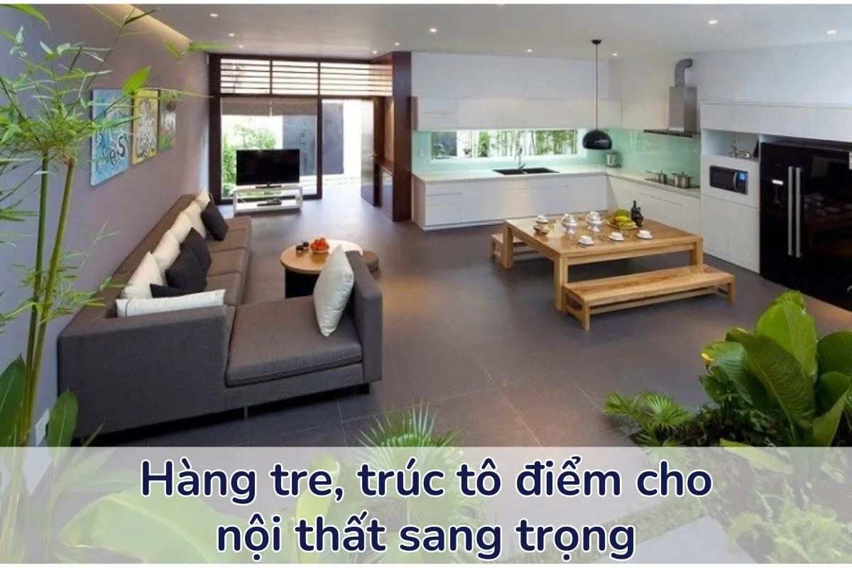 Nhà phố mát rượi kết hợp tre và trúc