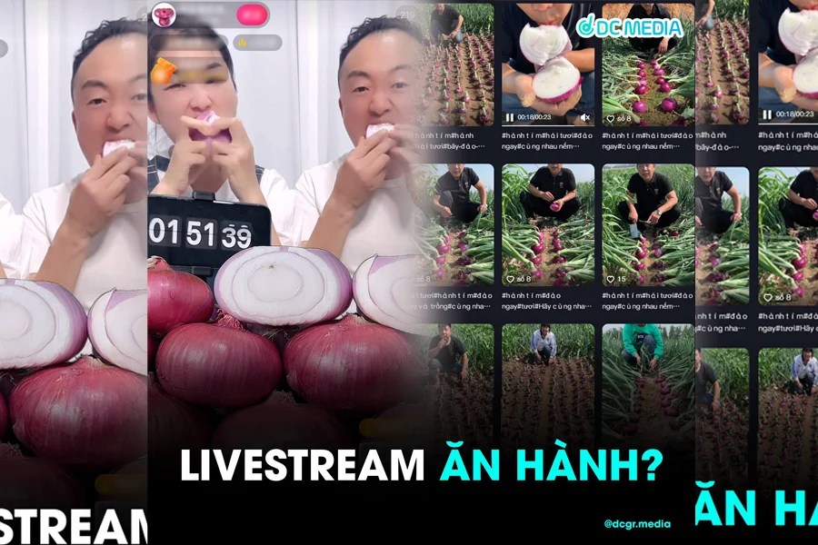 Các TikToker Trung Livestream ăn hành nhưng vẫn bán được hàng