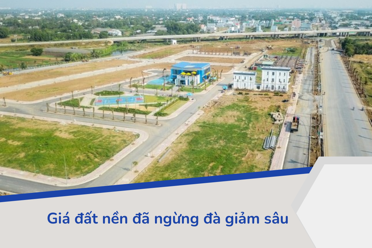 Giá đất nền đã ngừng đà giảm giá sâu