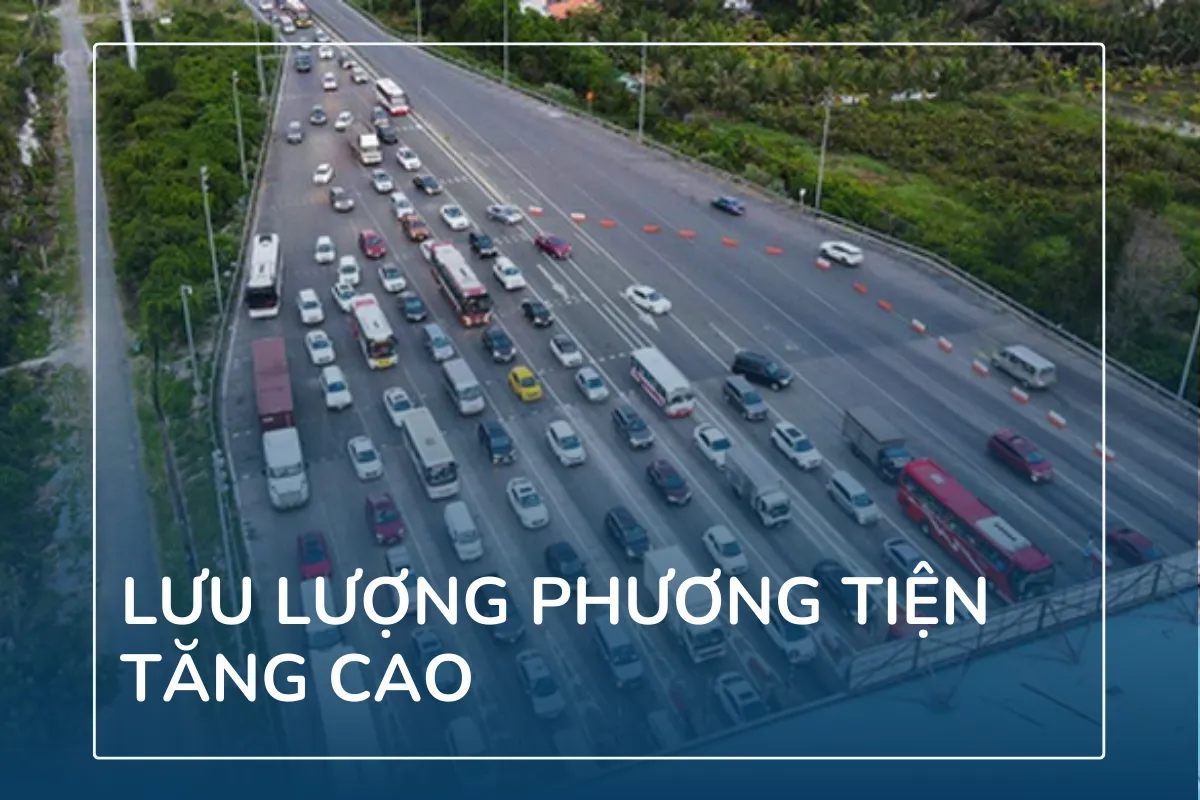 Lưu lượng phương tiện tăng cao