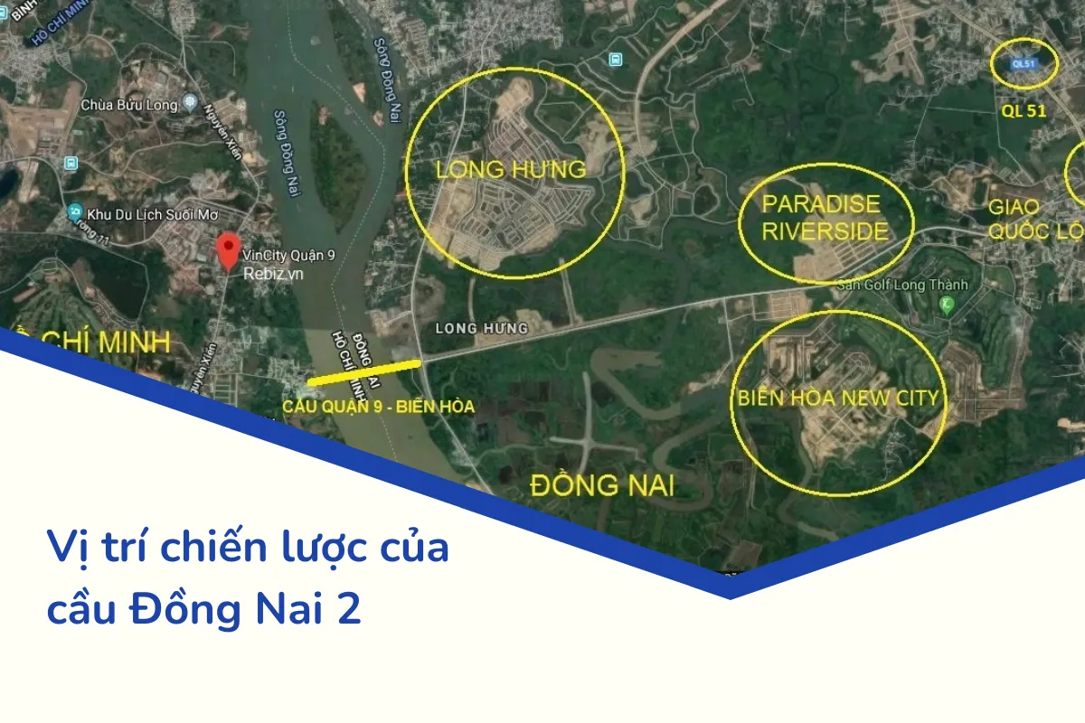 Vị trí chiến lược của cầu Đồng Nai 2