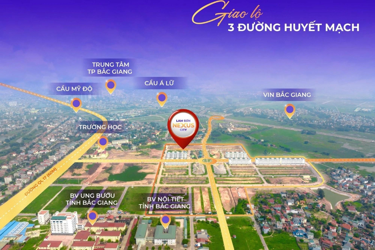 3 tuyến đường tiếp giáp trực tiếp Lam Sơn Nexus City tạo nên những kết nối đa điểm dễ dàng từ dự án.