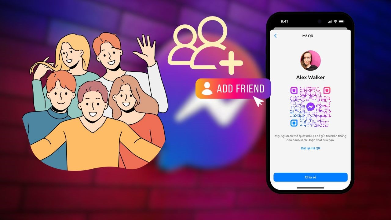 Cách thêm bạn bè bằng mã QR trên Messenger