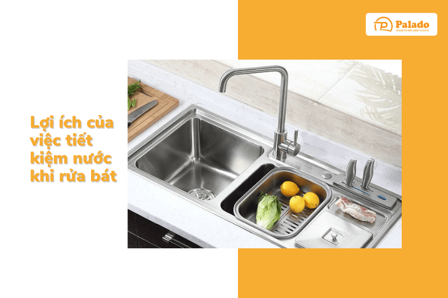 Bỏ túi ngay các mẹo tiết kiệm nước khi sử dụng chậu rửa bát
