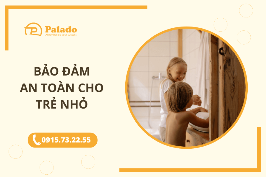 Bảo đảm an toàn cho trẻ nhỏ khi ở trong phòng tắm (4) Để hóa chất ngoài tầm tay trẻ