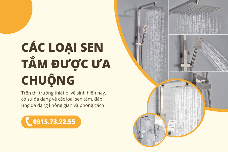 Các loại sen tắm được ưa chuộng Các loại sen tắm được ưa chuộng