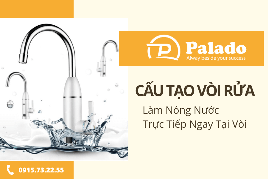 Cấu tạo vòi rửa bát làm nóng trựa tiếp Cấu tạo