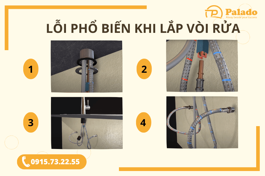 Những lỗi phổ biến khi lắp vòi rửa bát Những lỗi phổ biến khi lắp vòi rửa bát