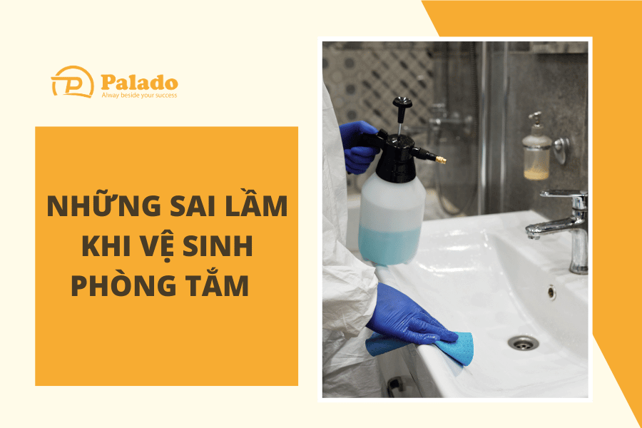 Những sai làm khi vệ sinh phòng tắm và các thiết bị phòng tắm (3) Không làm sạch dụng cụ sau khi vệ sinh