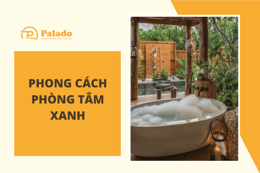 Phong cách phòng tắm xanh dành cho những người yêu thiên nhiên (4) Phòng tắm với vườn cây trong nhà