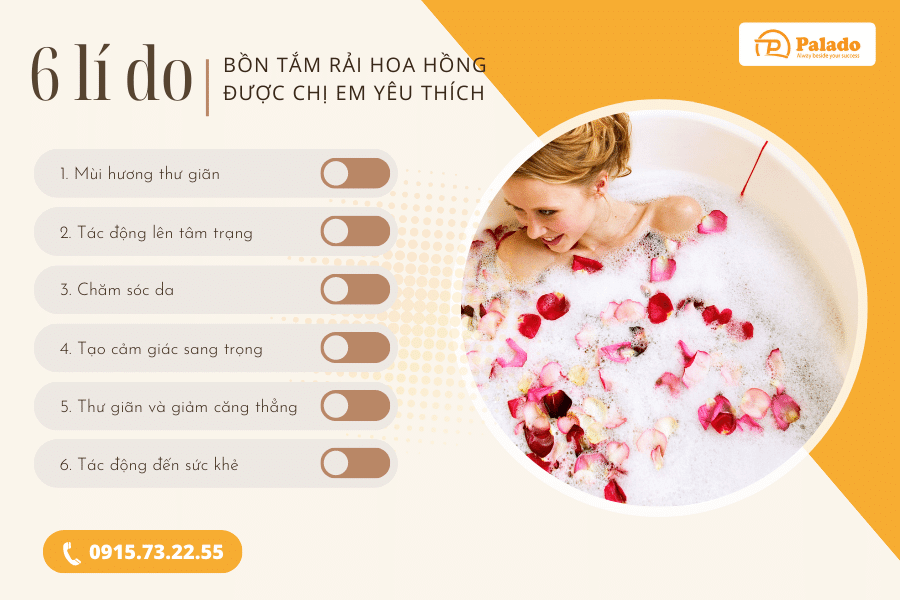 Tại sao bồn tắm rải hoa hồng lại được chị em yêu thích (4) Tác động đến sức khỏe