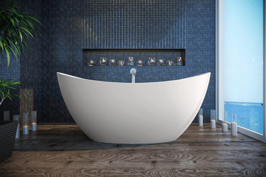 Chất liệu tạo nên bồn tắm: Bồn tắm Acrylic phủ ngọc trai